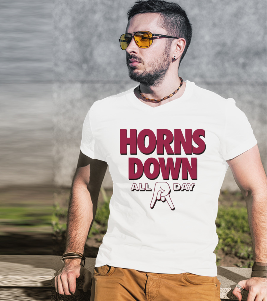 Horns Down All Day Oklahoma Sooners T-Shirt