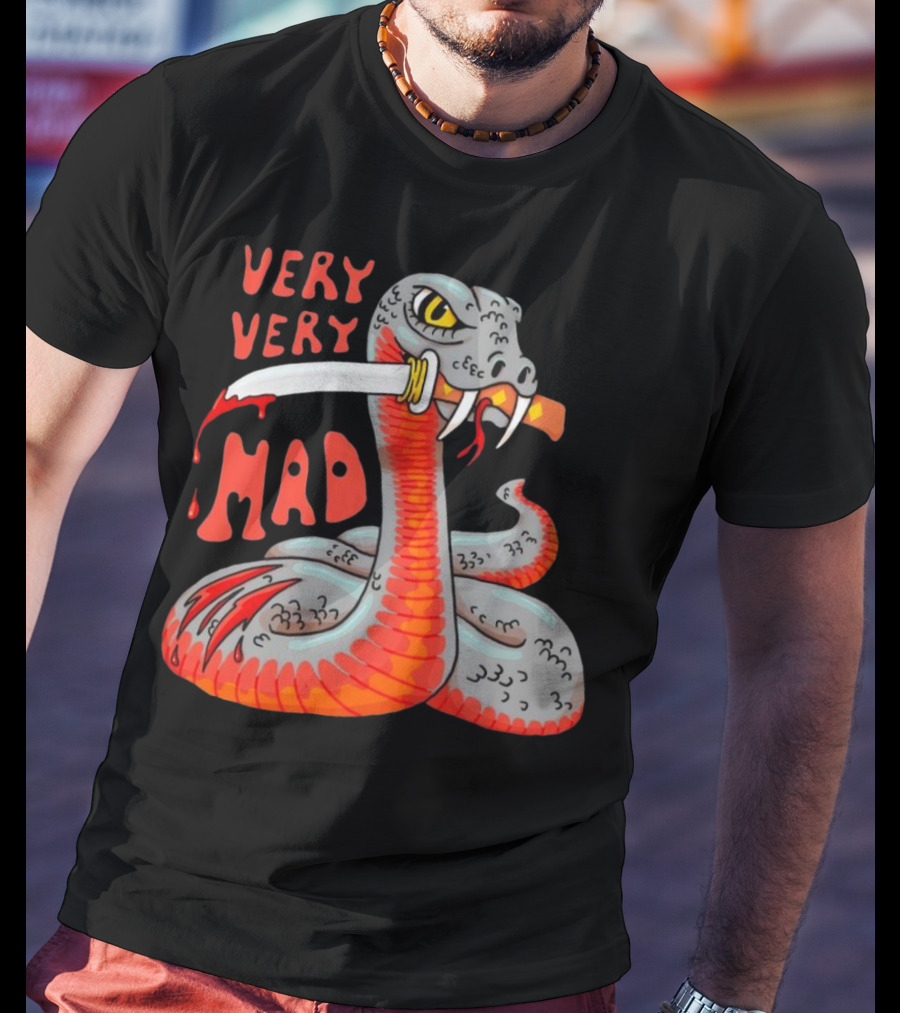 Very Very Mad Snake With Knife T-Shirt