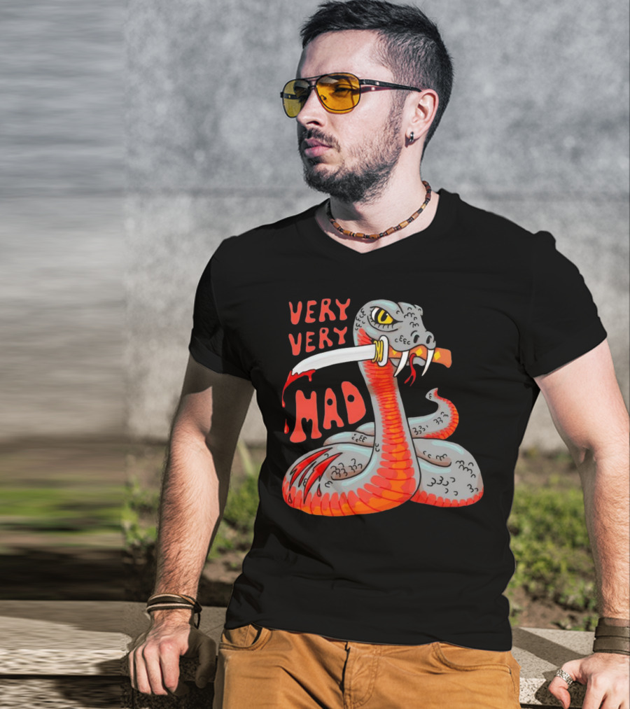 Very Very Mad Snake With Knife T-Shirt