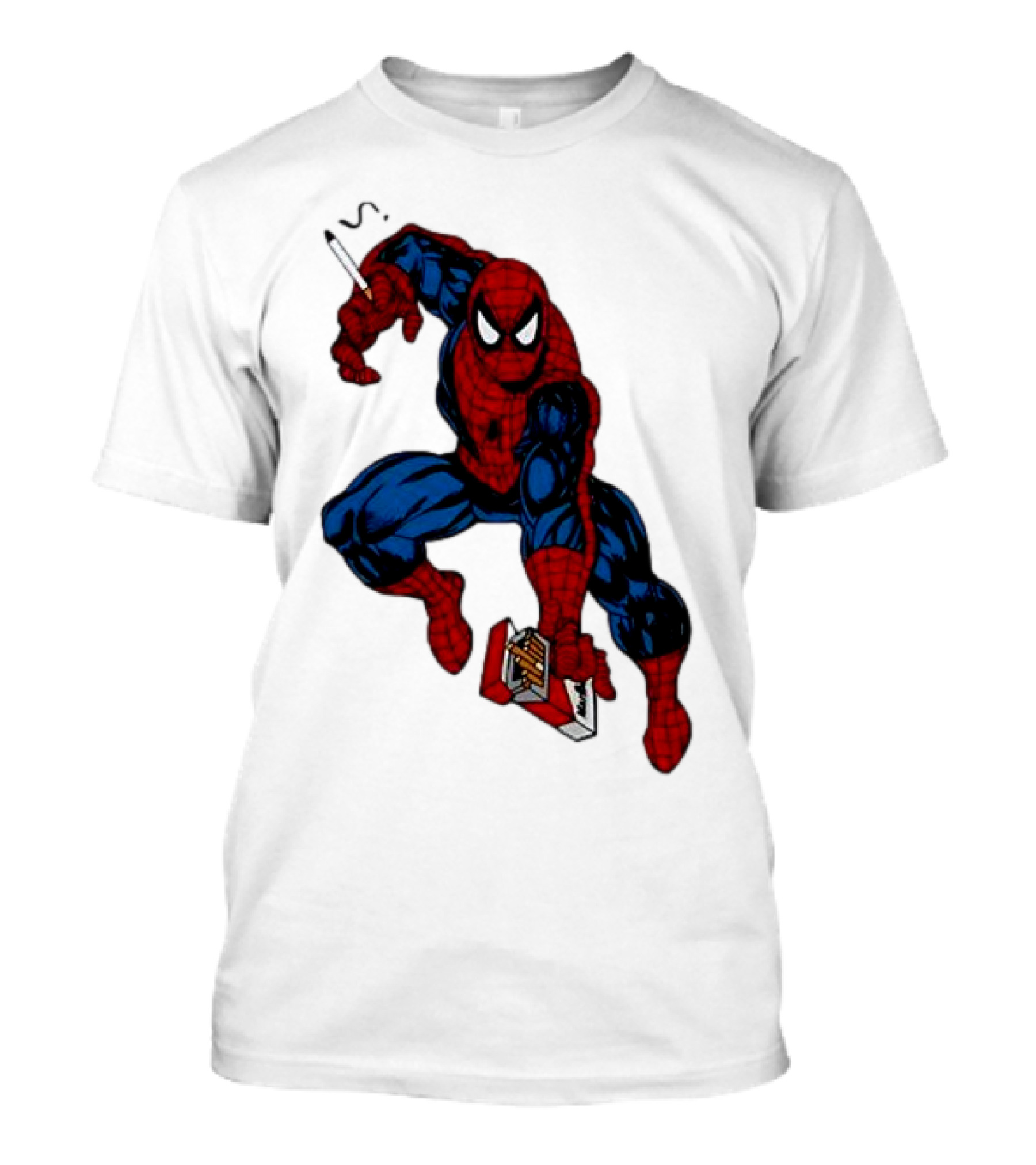 Spider-Man Smokerman Smoking Cigarette Comic T-Shirt
