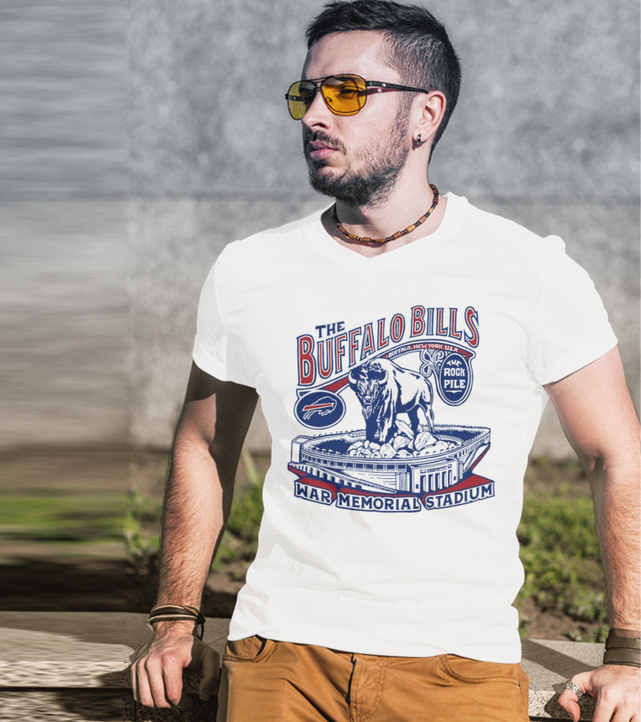 The Buffalo Bills War Memorial Stadium Rockpile New York NFL Iconic Buffalo T-Shirt
