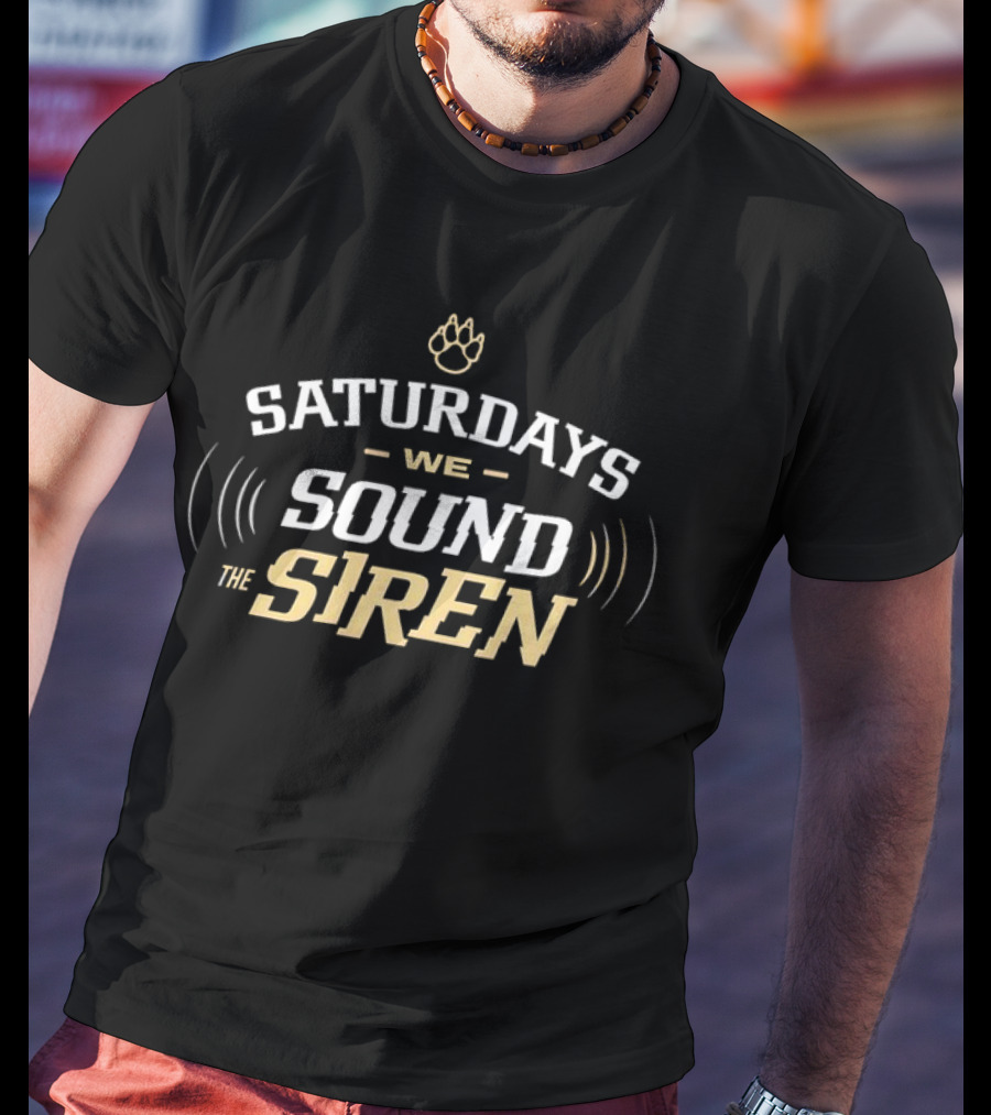 Washington Huskies Saturdays We Sound The Siren Huskie Paw T-Shirt
