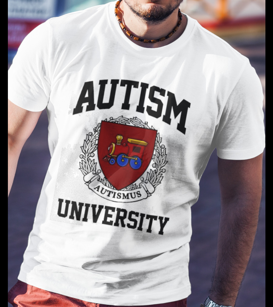 AUTISM UNIVERSITY AUTISMUS CREST CREWNECK T-Shirt