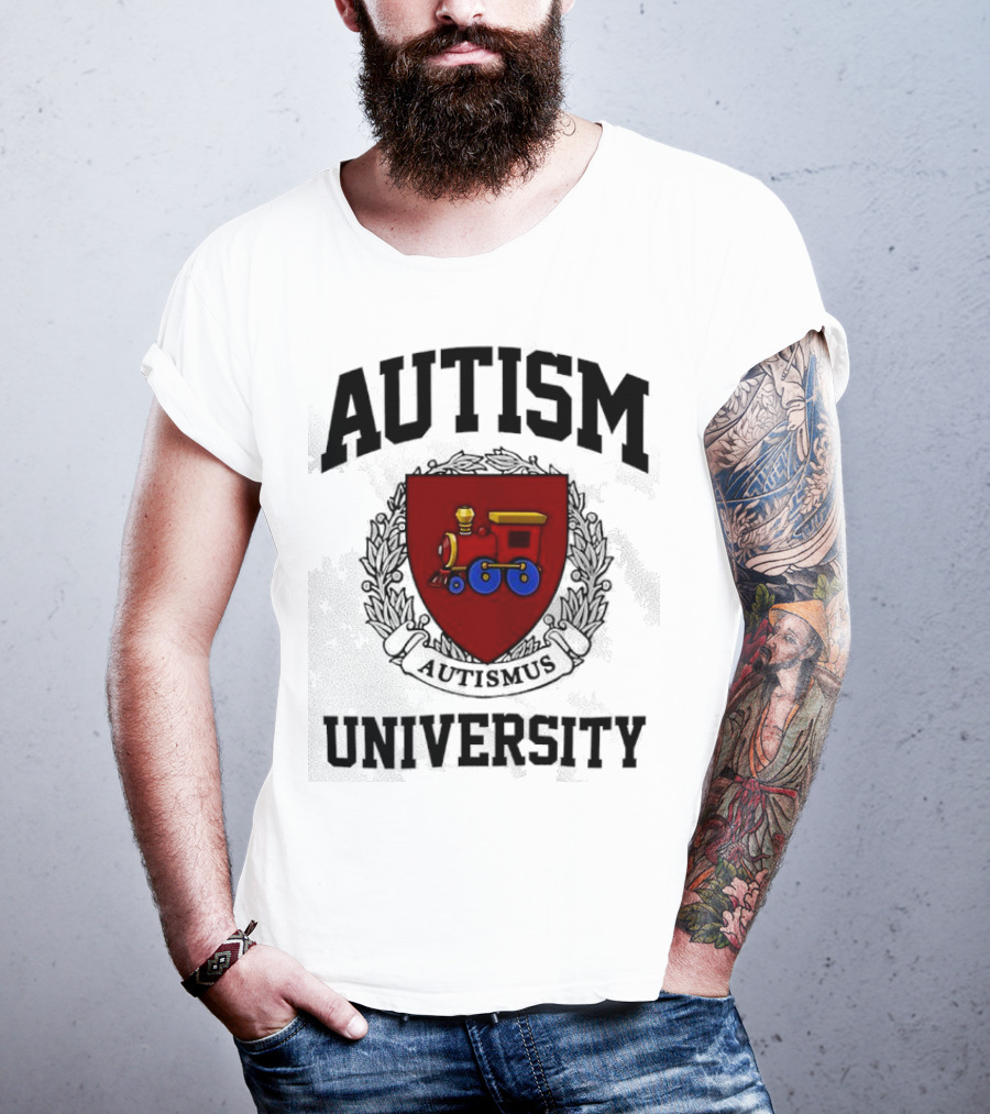 AUTISM UNIVERSITY AUTISMUS CREST CREWNECK T-Shirt