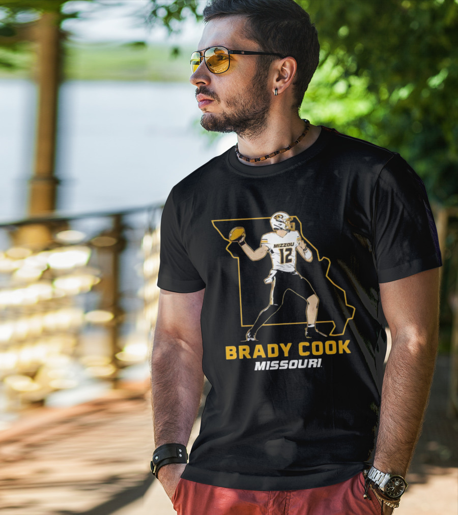 Brady Cook Mizzou Missouri Football Player 12 T-Shirt
