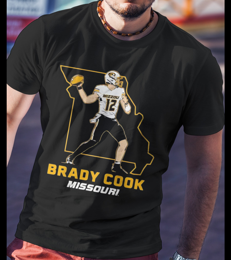 Brady Cook Mizzou Missouri Football Player 12 T-Shirt