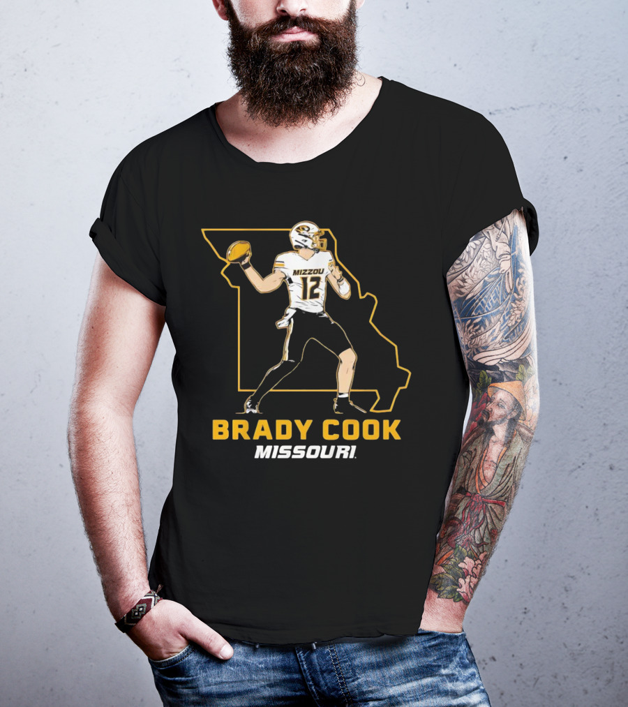 Brady Cook Mizzou Missouri Football Player 12 T-Shirt