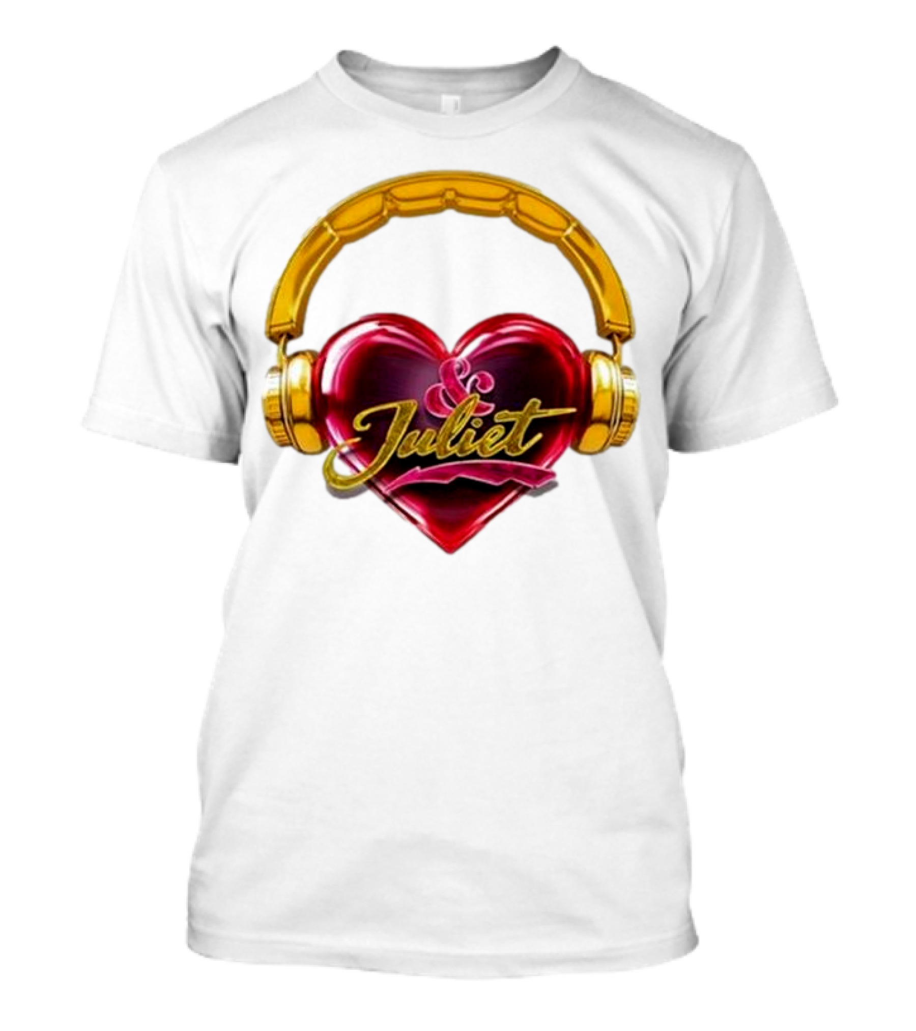 Broadway Juliet Heart Headphones T-Shirt