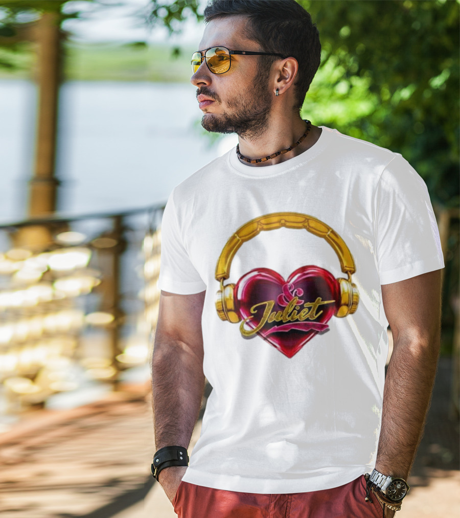 Broadway Juliet Heart Headphones T-Shirt