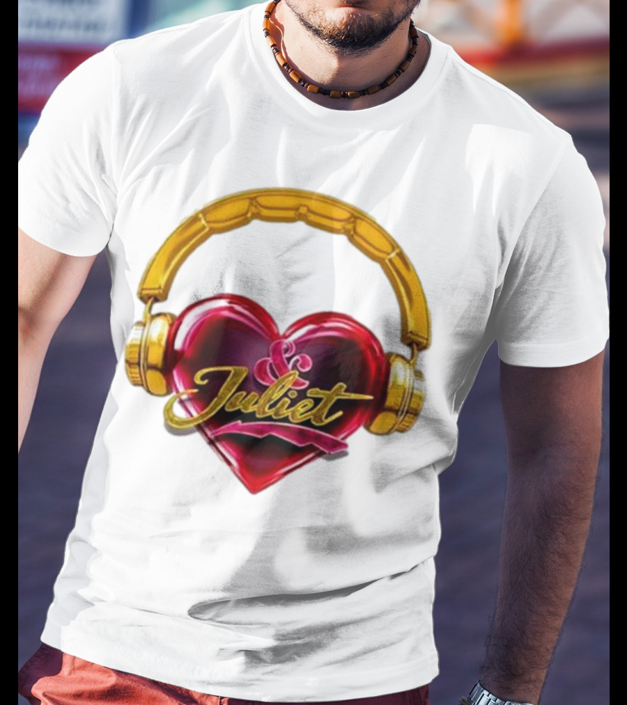 Broadway Juliet Heart Headphones T-Shirt