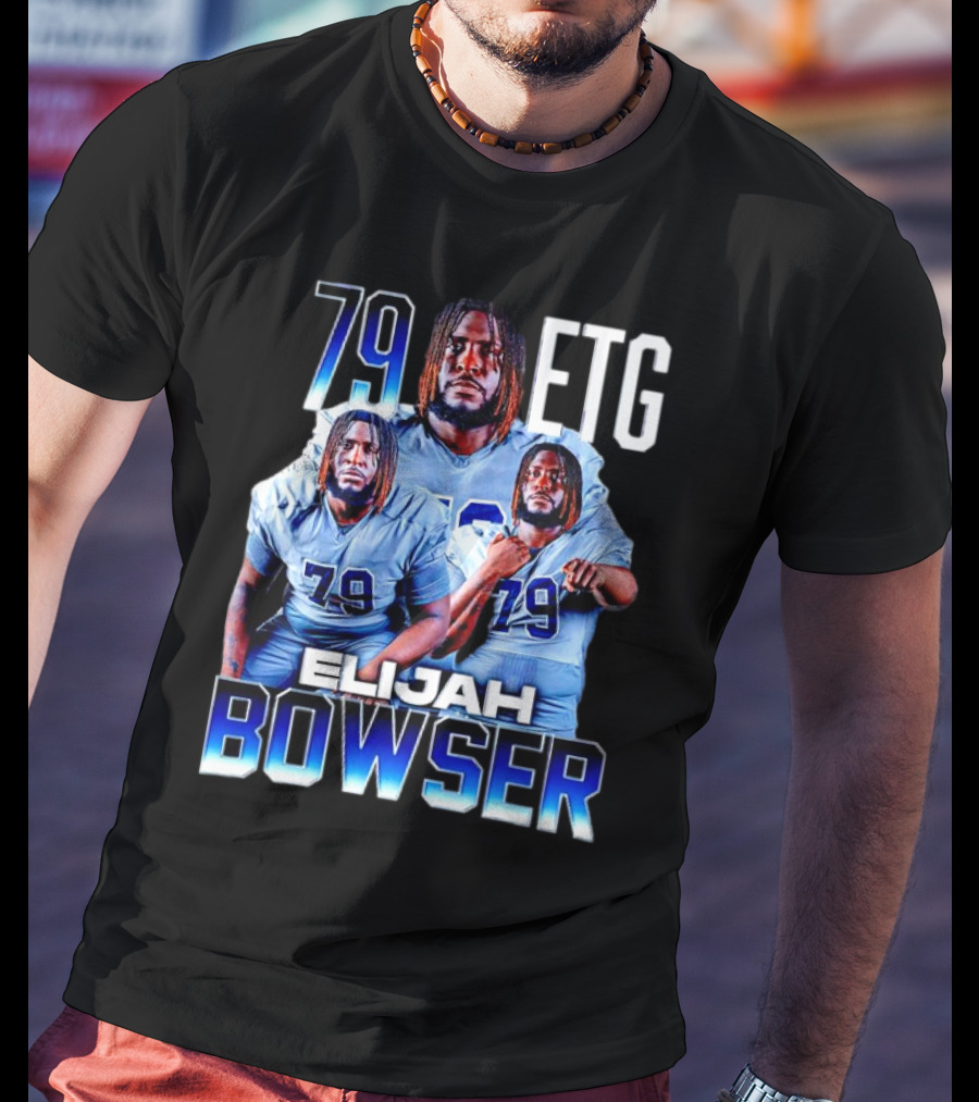 Elijah Bowser 79 ETG Football Player Montage T-Shirt