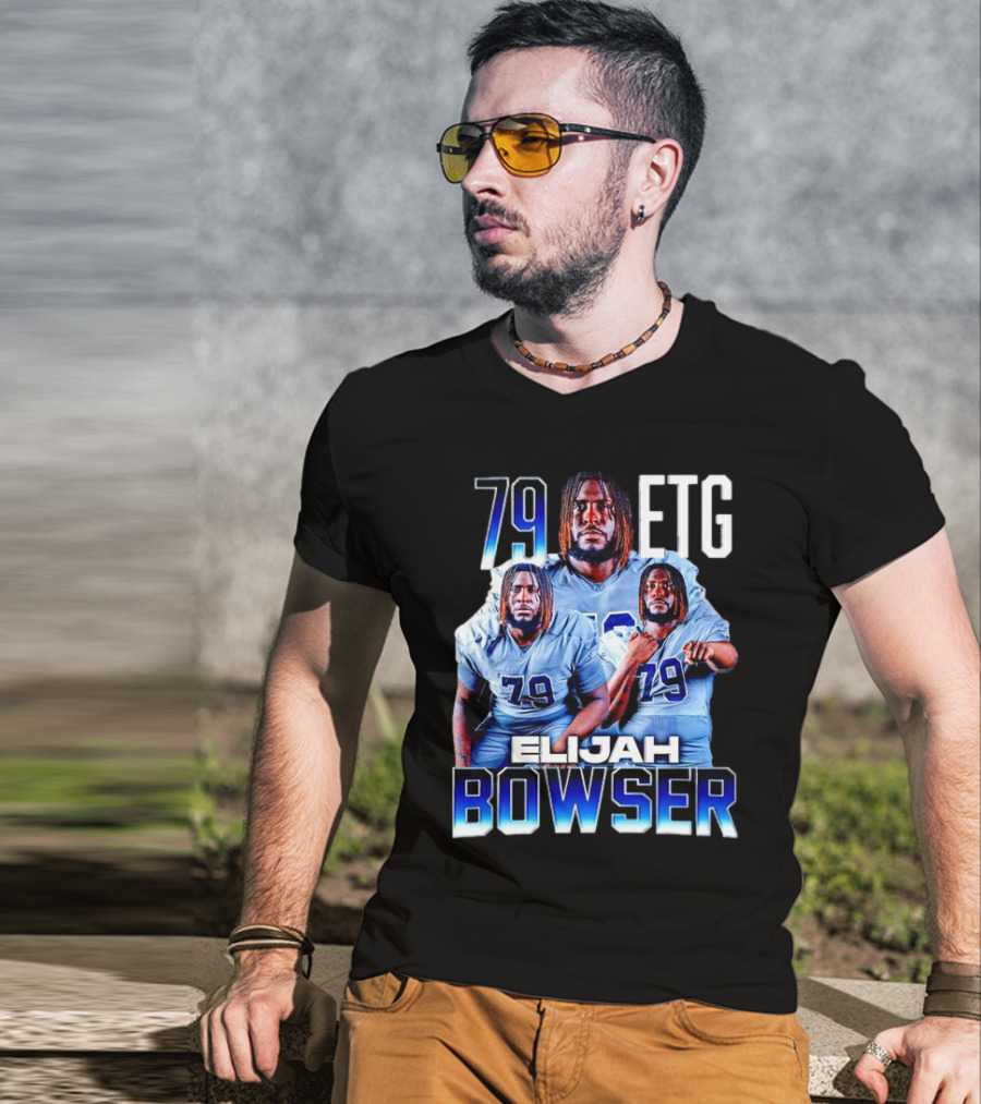 Elijah Bowser 79 ETG Football Player Montage T-Shirt
