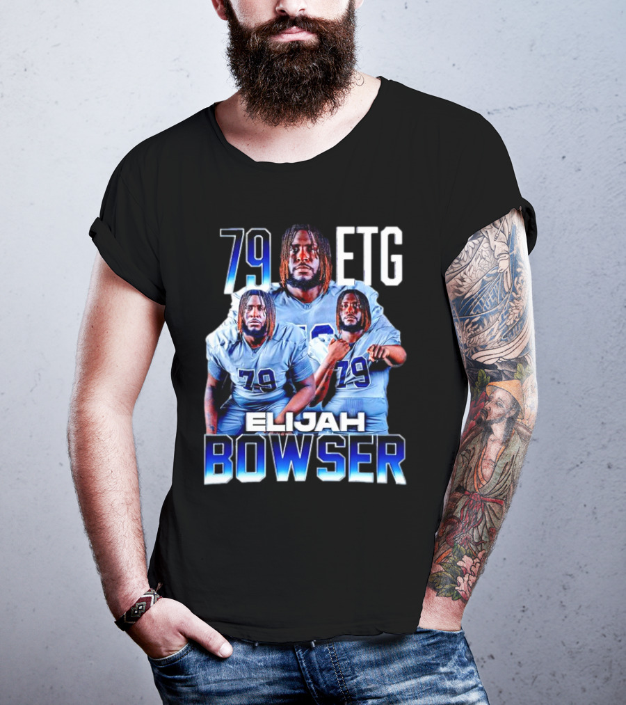 Elijah Bowser 79 ETG Football Player Montage T-Shirt