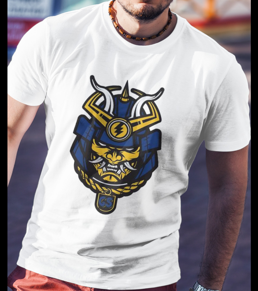 Golden State Warriors GS Samurai Helmet Emblem T-Shirt