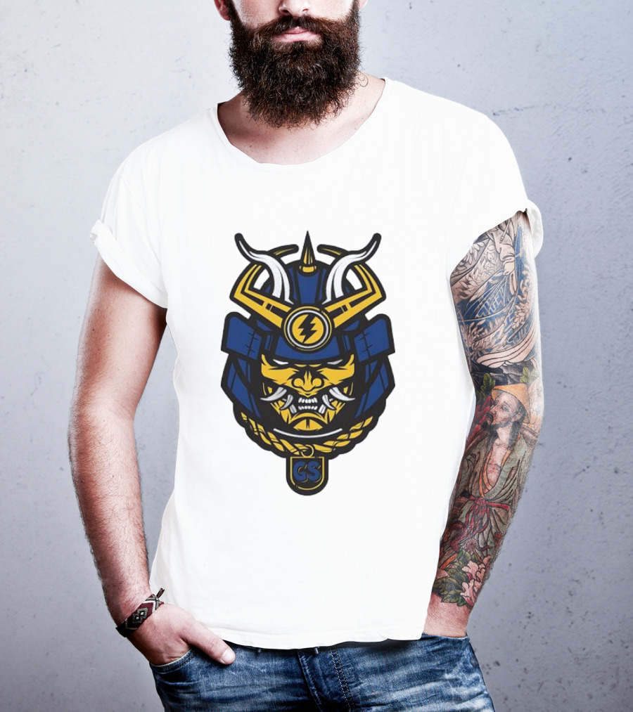 Golden State Warriors GS Samurai Helmet Emblem T-Shirt