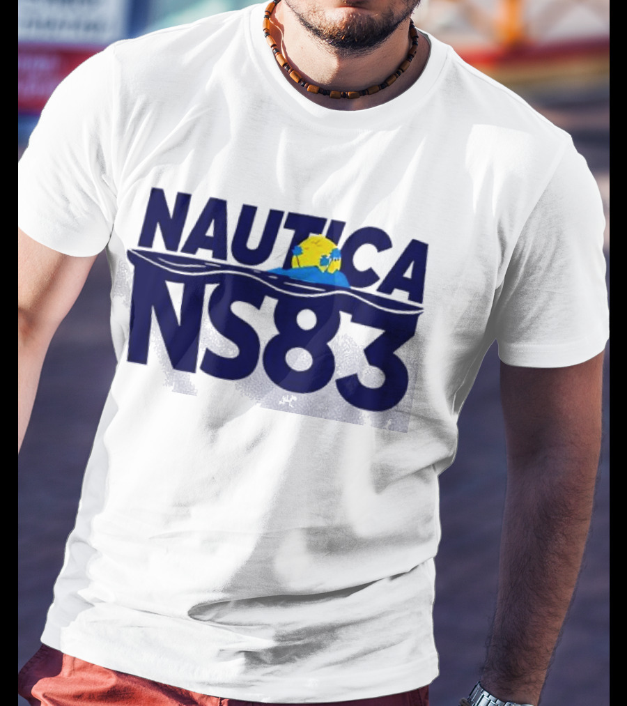 Nautica NS83 Ocean Wave And Globe T-Shirt