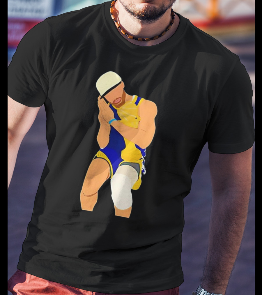 Steph Curry Night Night Basketball Pose With Trophy T-Shirt