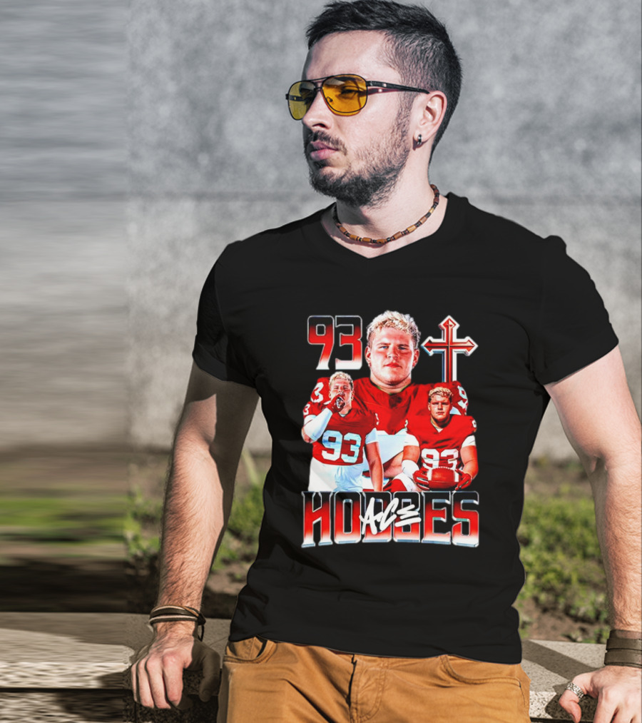 93 Ace Hodges Oklahoma Sooners Football Player Cross T-Shirt