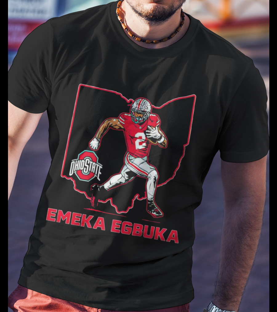 Emeka Egbuka Ohio State Buckeyes Football Star T-Shirt