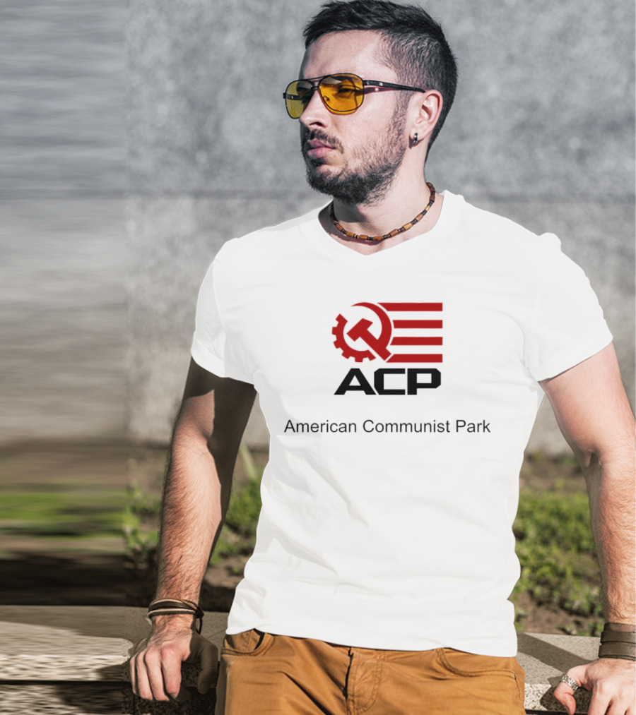 ACP Hammer And Sickle American Communist Park Flag T-Shirt