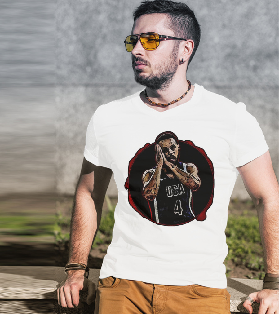 Stephen Curry Night Night USA Basketball Team Paris T-Shirt