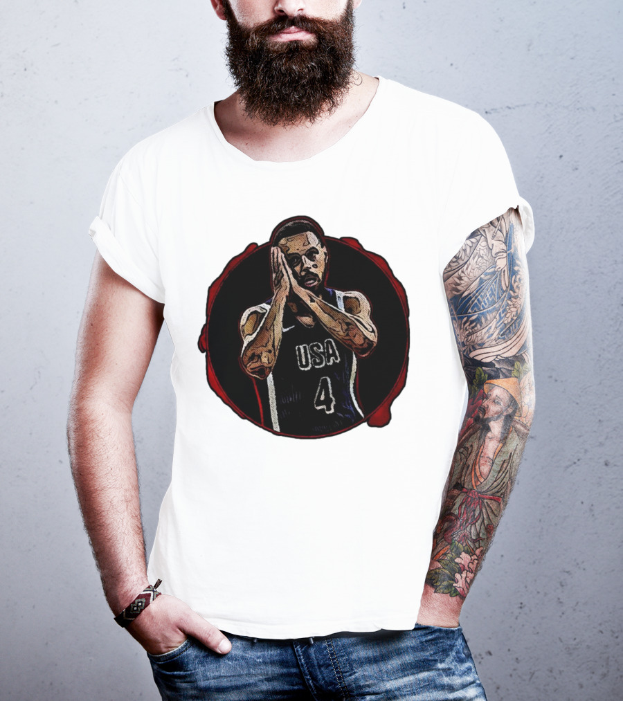 Stephen Curry Night Night USA Basketball Team Paris T-Shirt