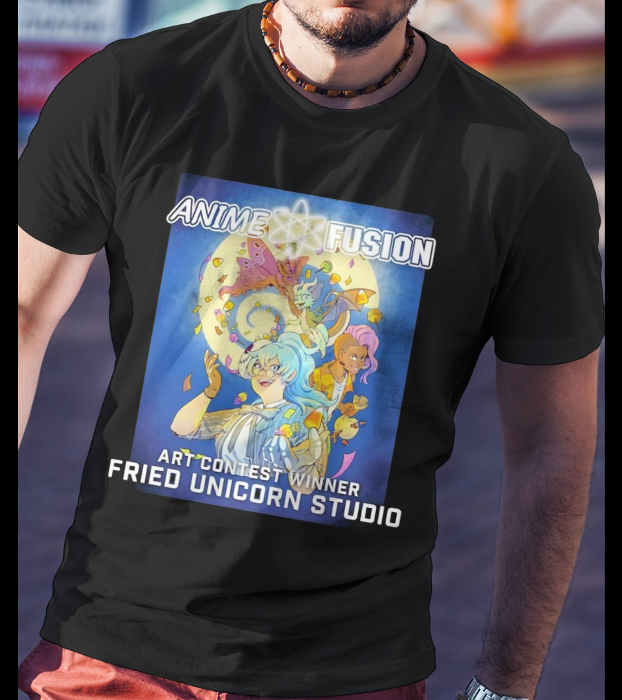 Anime Fusion Fried Unicorn Studio Art Contest Winner T-Shirt