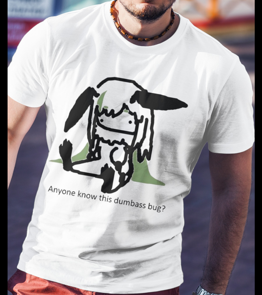 Anyone Know This Dumbass Bug Creature Silhouette With Green Background T-Shirt