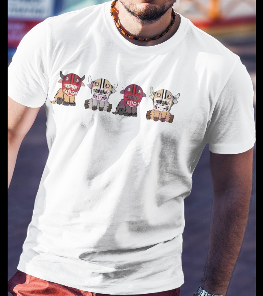 Cute Buffaloes Wearing Florida State Seminoles Helmets T-Shirt