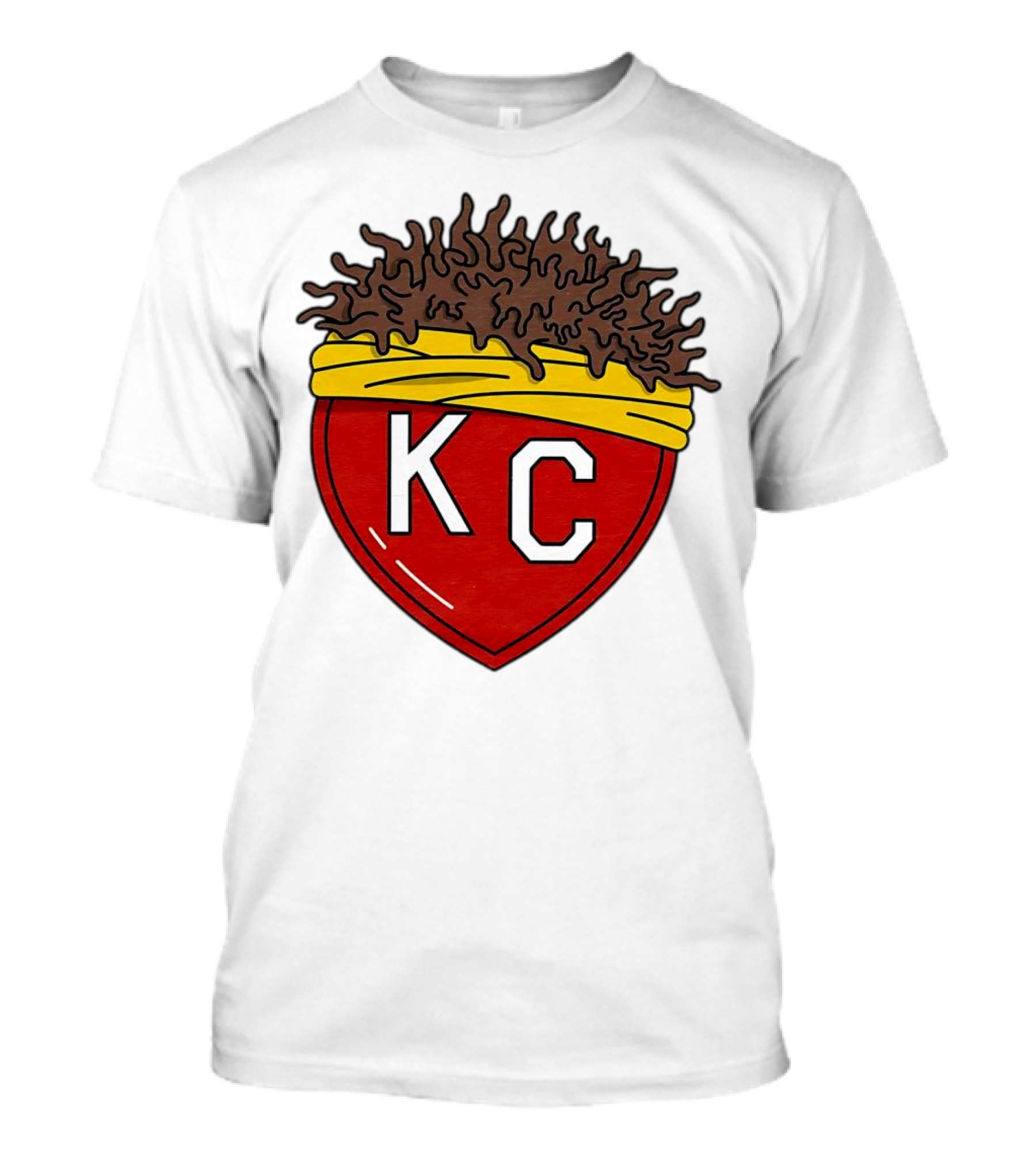 Kansas City Chiefs KC Heart French Fries T-Shirt