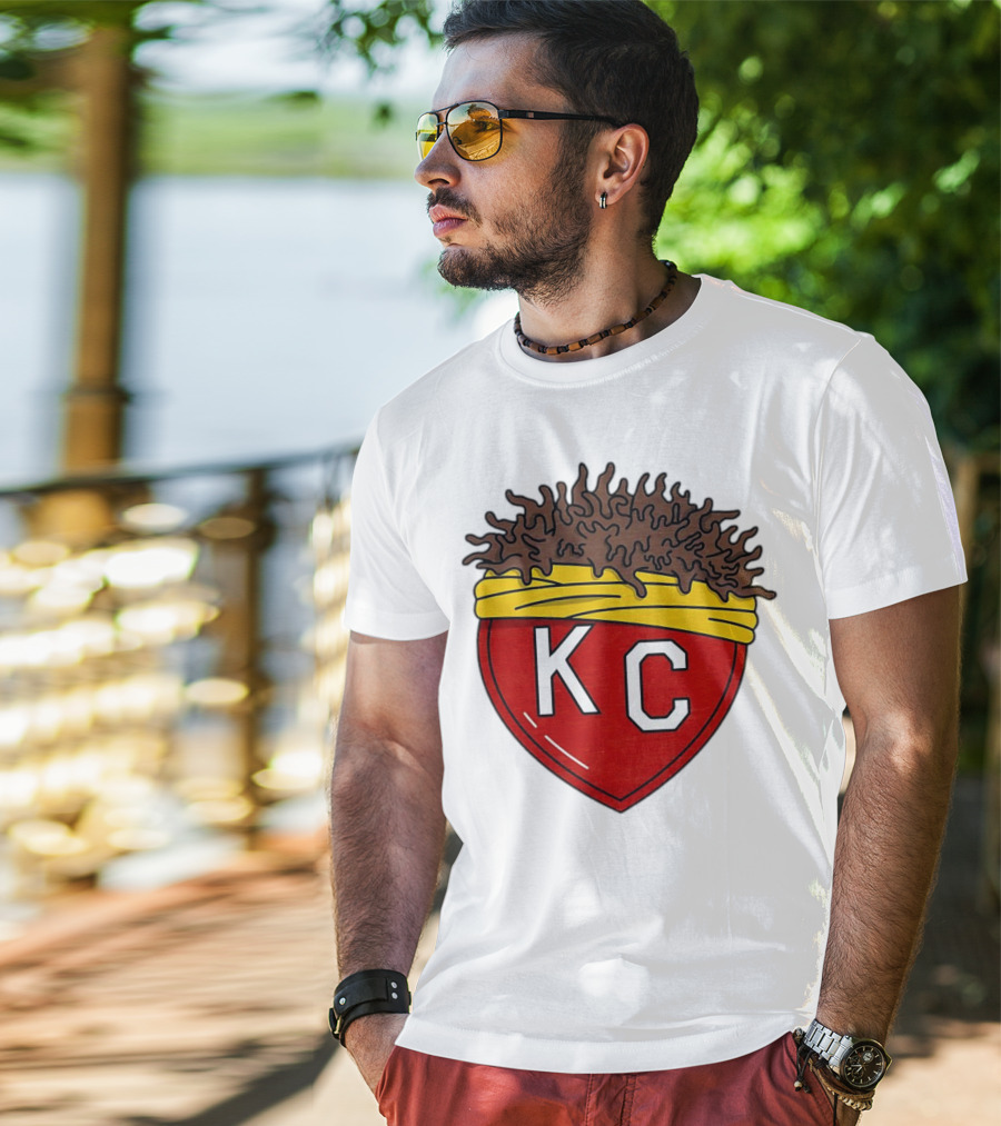 Kansas City Chiefs KC Heart French Fries T-Shirt