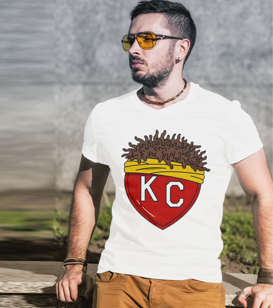 Kansas City Chiefs KC Heart French Fries T-Shirt
