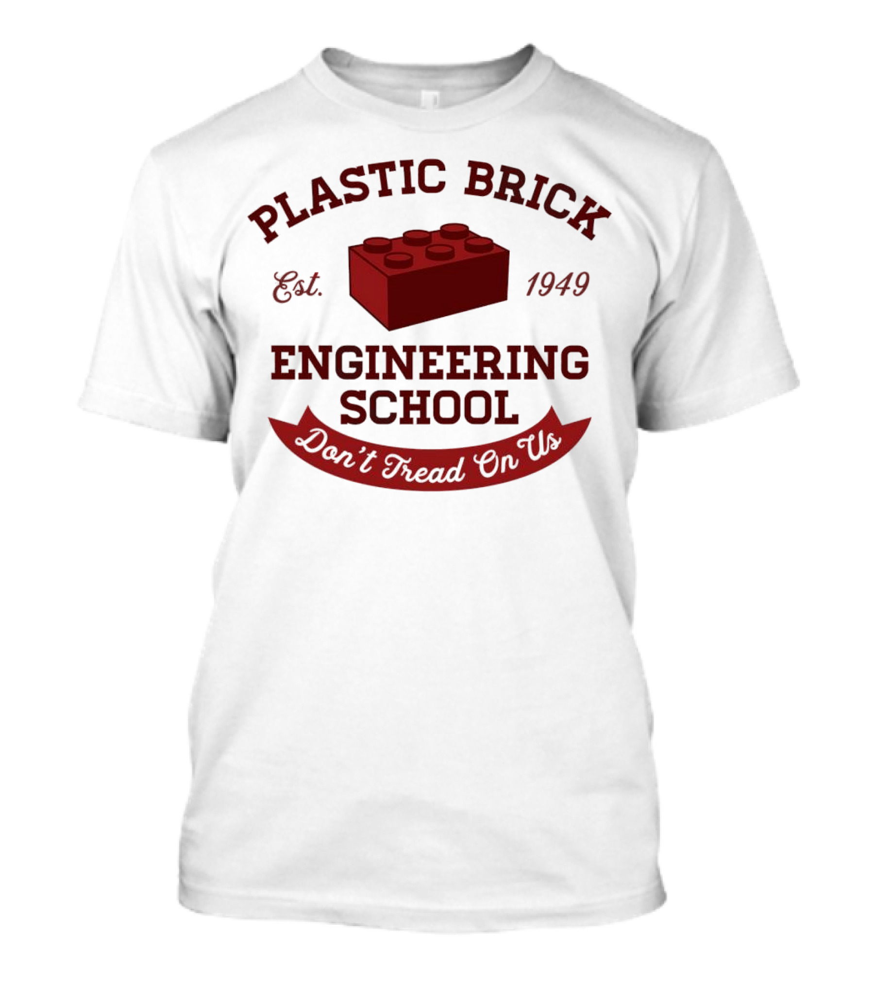Plastic Brick Engineering School Est. 1949 Don't Tread On Us LEGO Brick Building T-Shirt