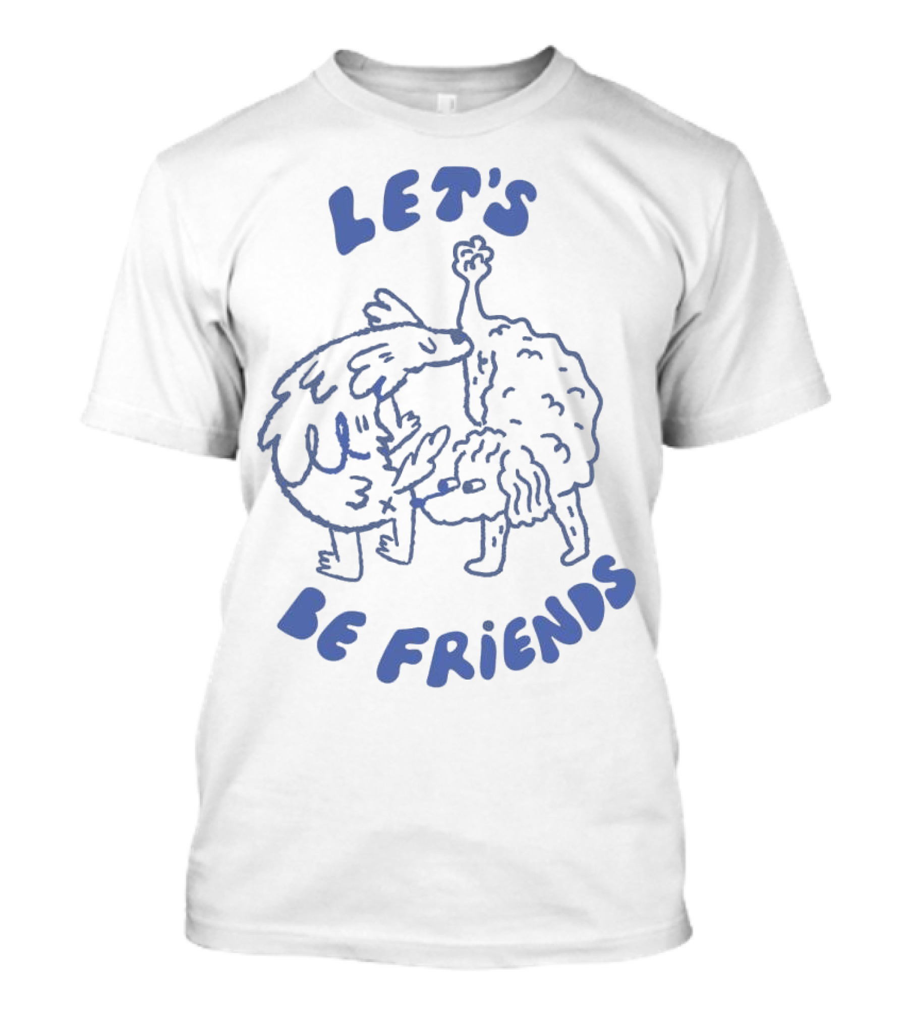LET'S BE FRIENDS Turkey And Dog Embrace T-Shirt