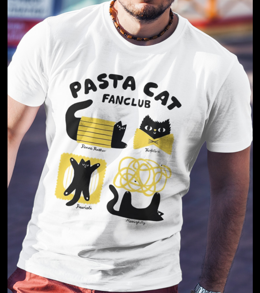 Pasta Cat Fanclub Penne Purrter ZitiFeline Pawrioli Meowgetty T-Shirt