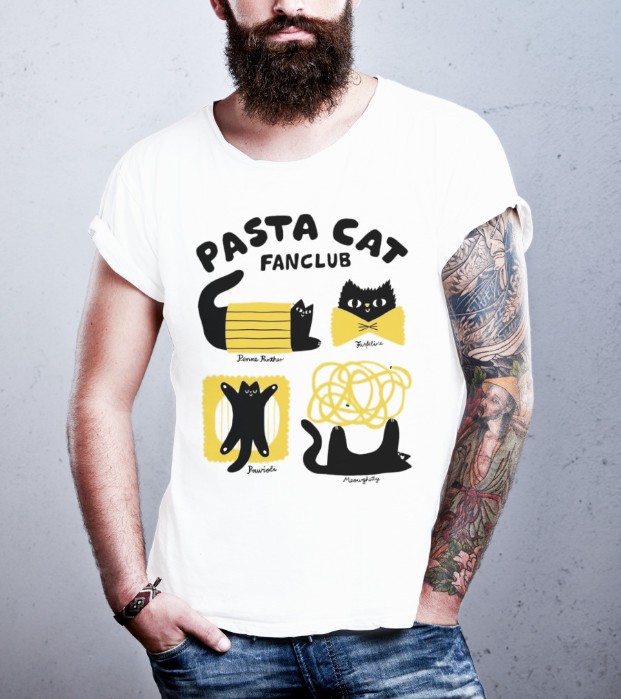 Pasta Cat Fanclub Penne Purrter ZitiFeline Pawrioli Meowgetty T-Shirt