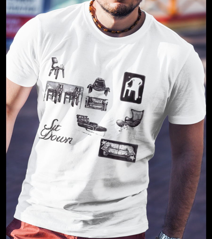 Sit Down More Chairs Armchair Couch T-Shirt