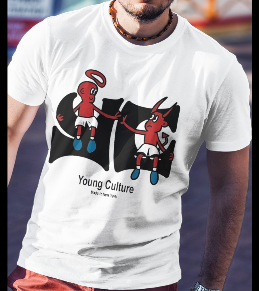 Young Culture Made In New York Best Buds Angel Devil Duo T-Shirt