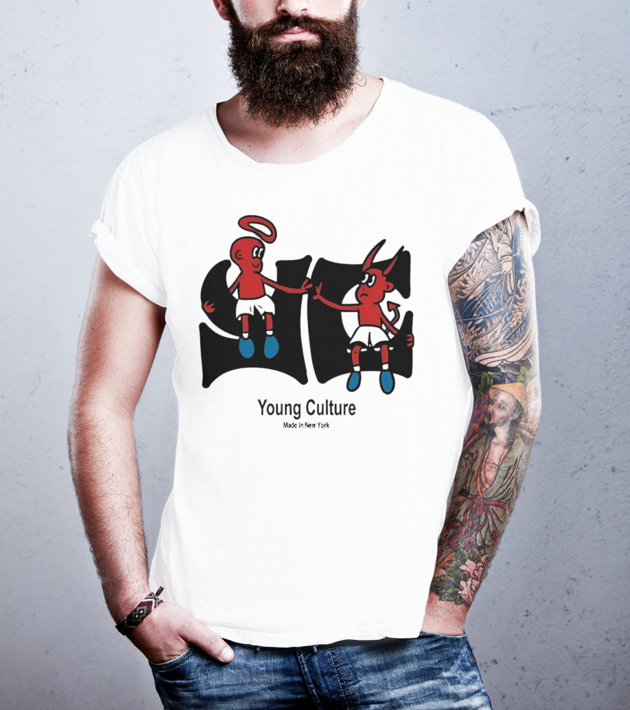 Young Culture Made In New York Best Buds Angel Devil Duo T-Shirt