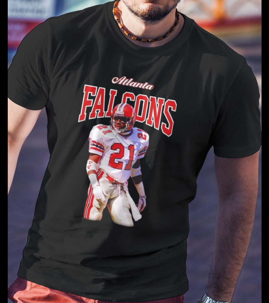 Atlanta Falcons Deion Sanders Retired Player 21 Sideline Legend T-Shirt