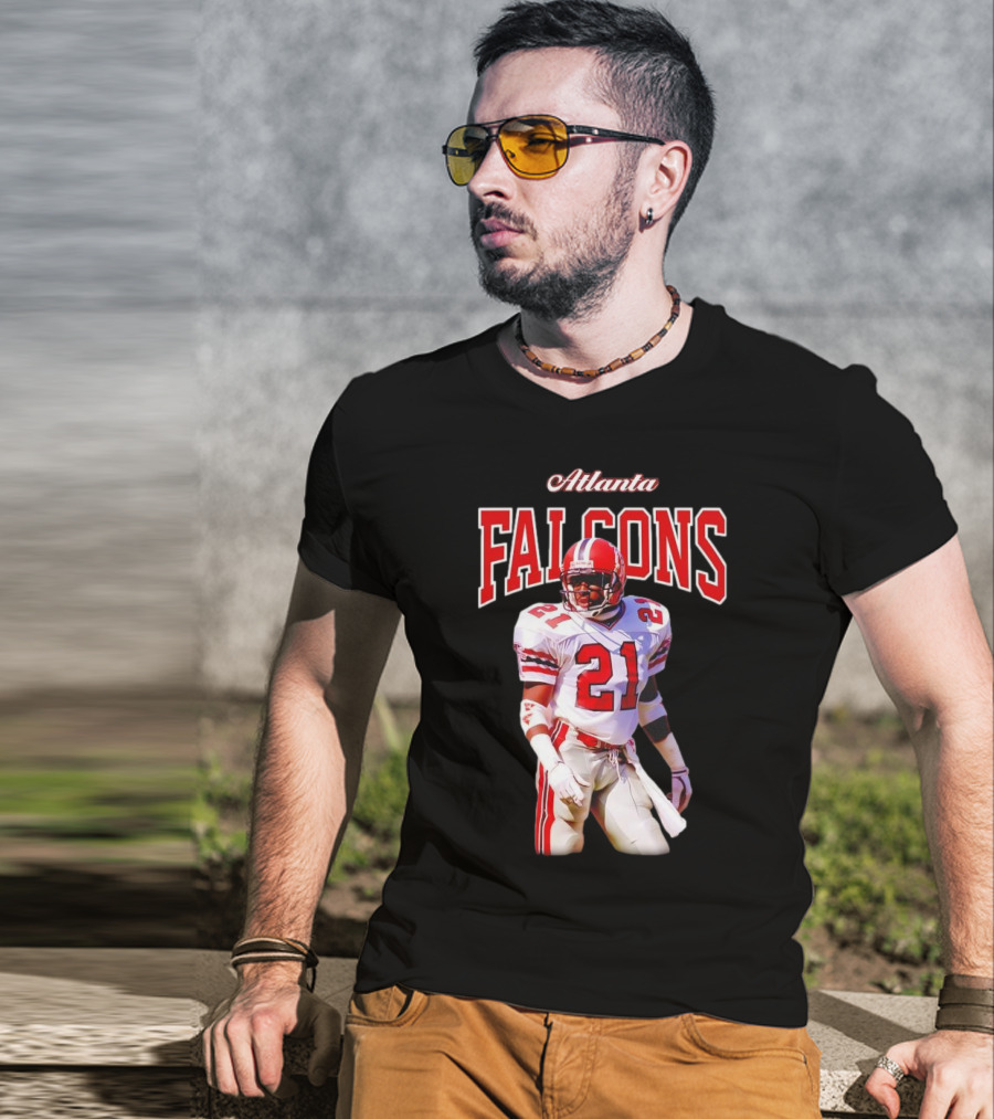 Atlanta Falcons Deion Sanders Retired Player 21 Sideline Legend T-Shirt