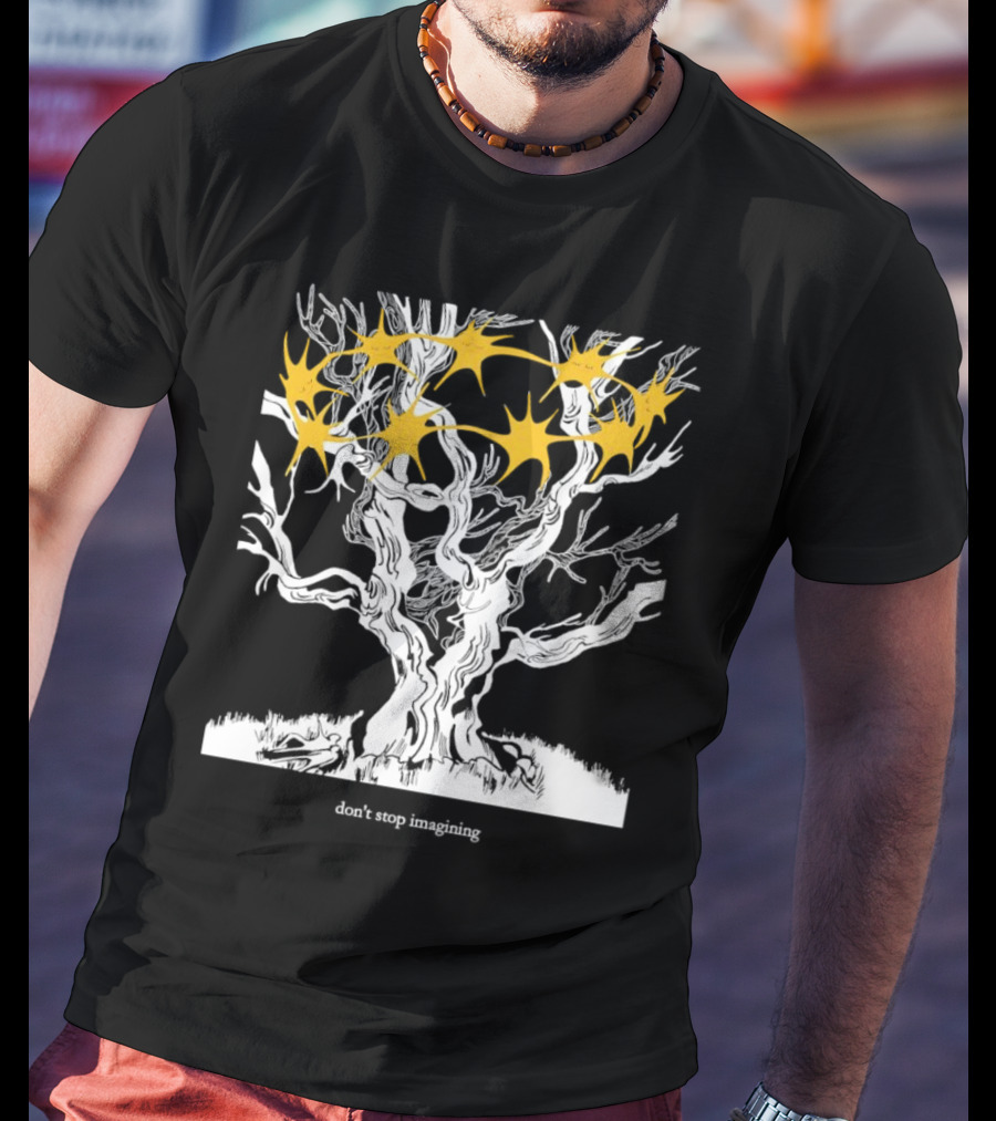 Don’t Stop Imagining Tree With Yellow Stars T-Shirt