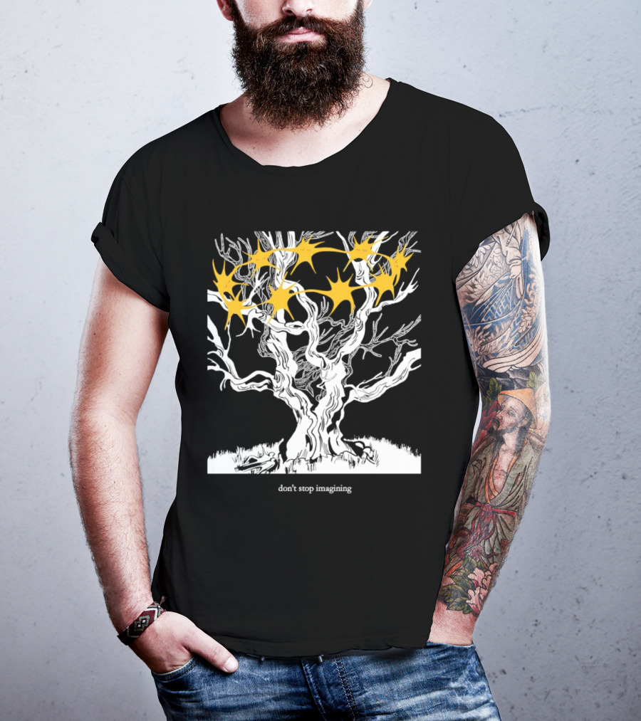 Don’t Stop Imagining Tree With Yellow Stars T-Shirt
