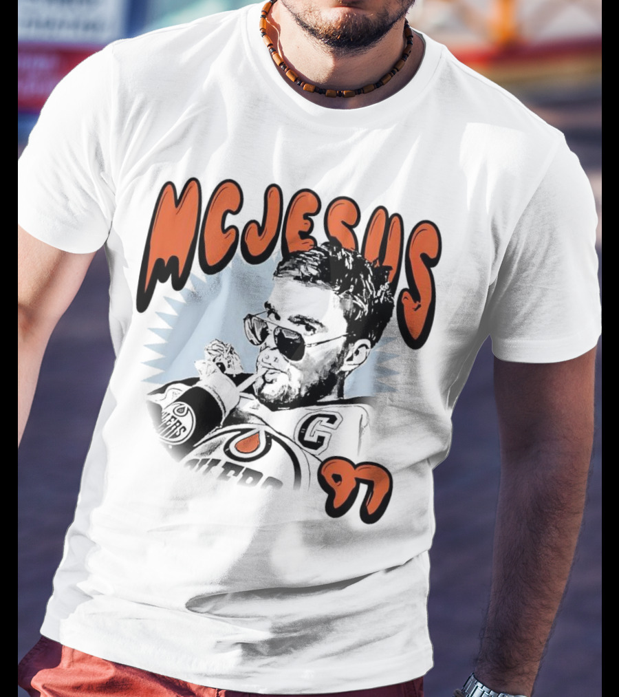 Edmonton Oilers McJesus 97 Connor McDavid T-Shirt