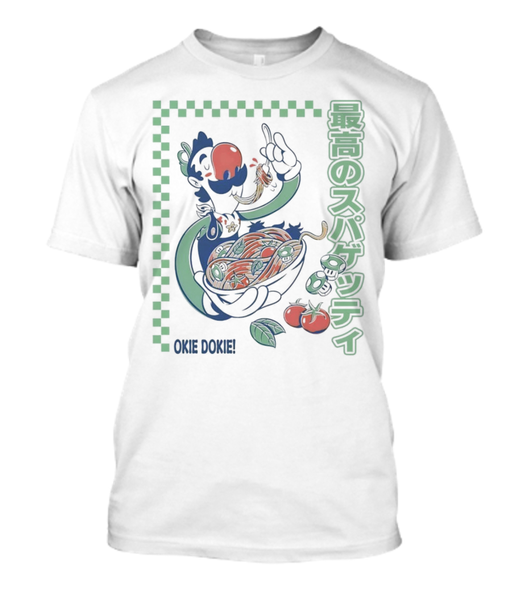 Luigi Okie Dokie Spaghetti T-Shirt