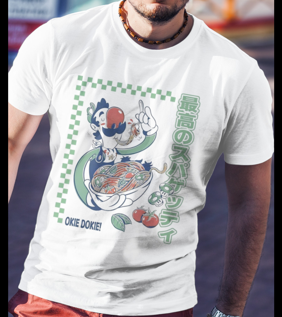 Luigi Okie Dokie Spaghetti T-Shirt