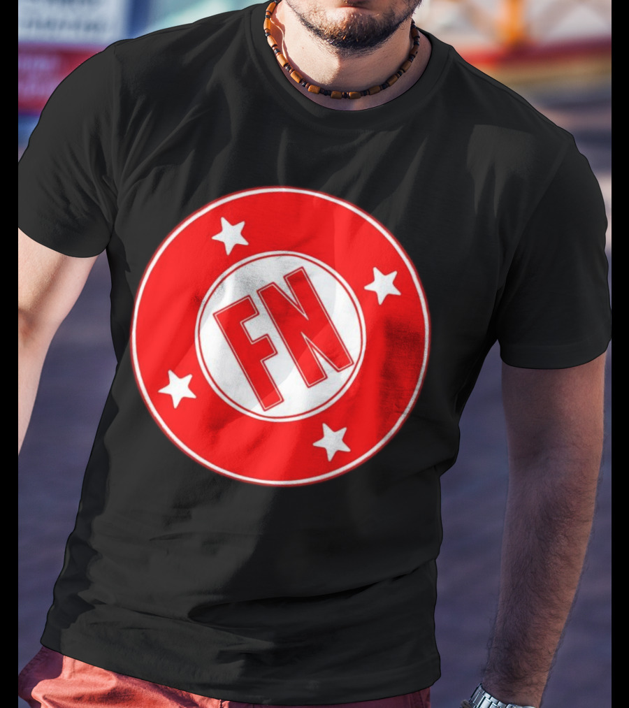 ALL FN Wrestling Red Circle Stars Shield T-Shirt