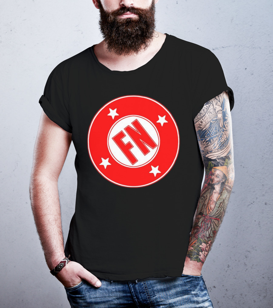 ALL FN Wrestling Red Circle Stars Shield T-Shirt