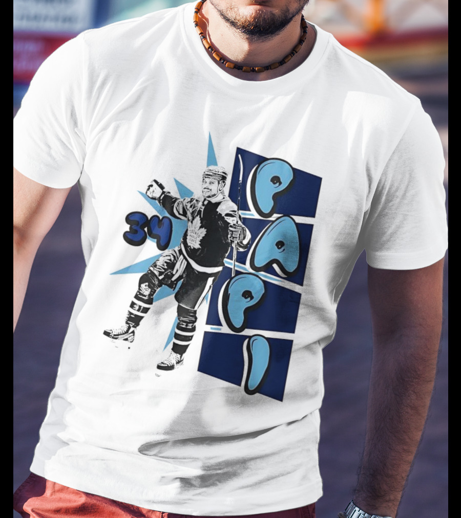 Toronto Maple Leafs Auston Matthews 34 Papi Hockey Legend T-Shirt