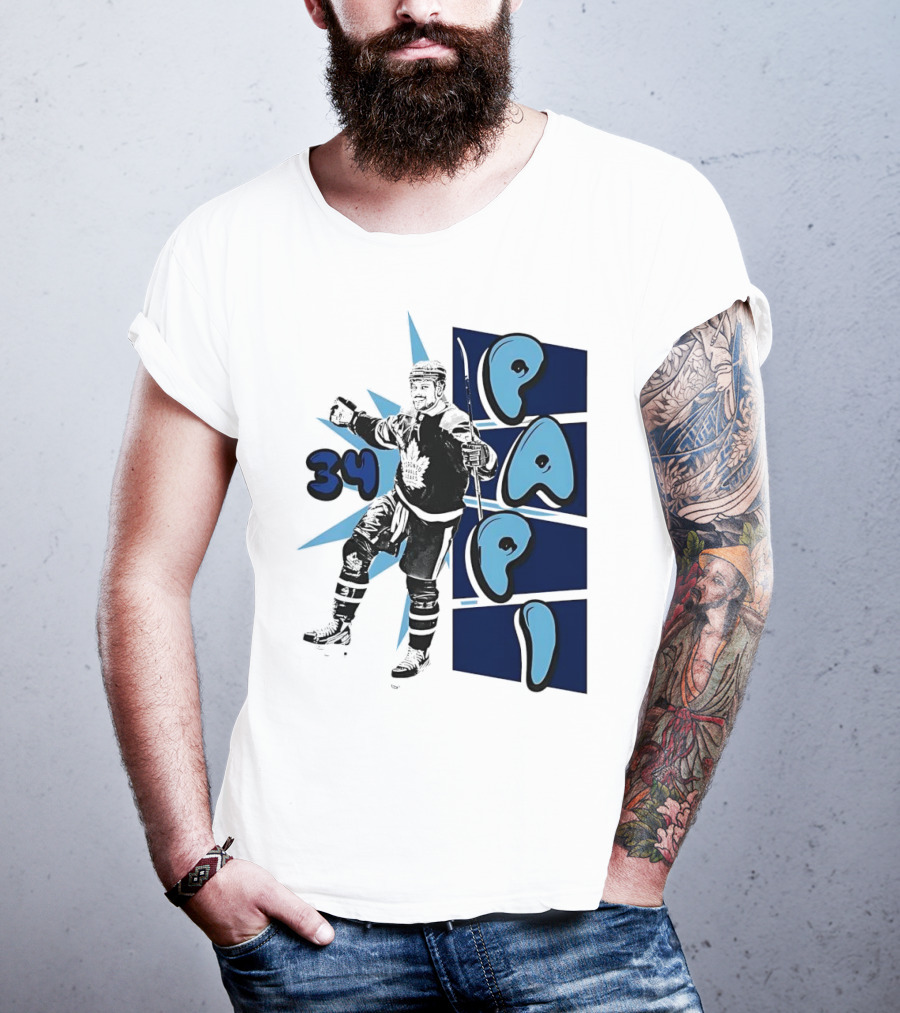 Toronto Maple Leafs Auston Matthews 34 Papi Hockey Legend T-Shirt